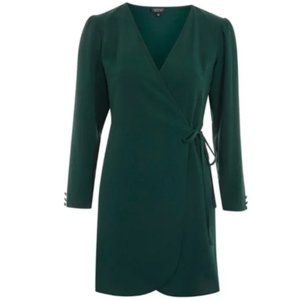 Green Topshop Wrap Dress